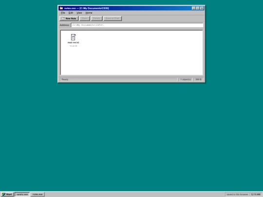 notes screenshot