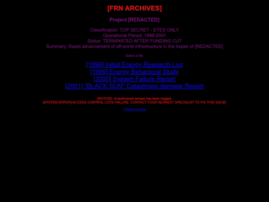 Archives screenshot