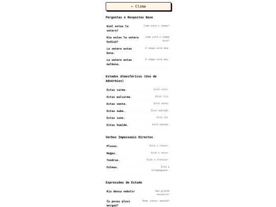 esperanto/clima screenshot