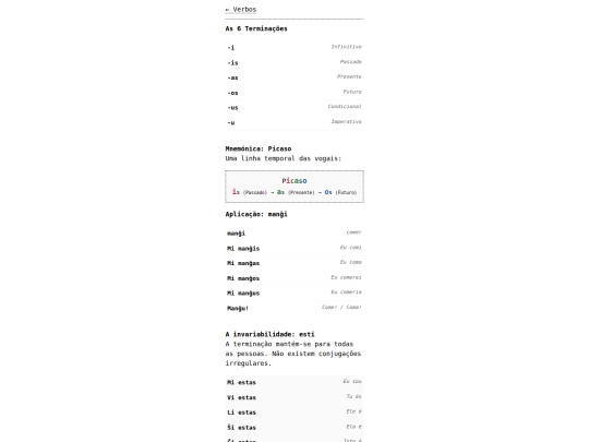 esperanto/verbos screenshot