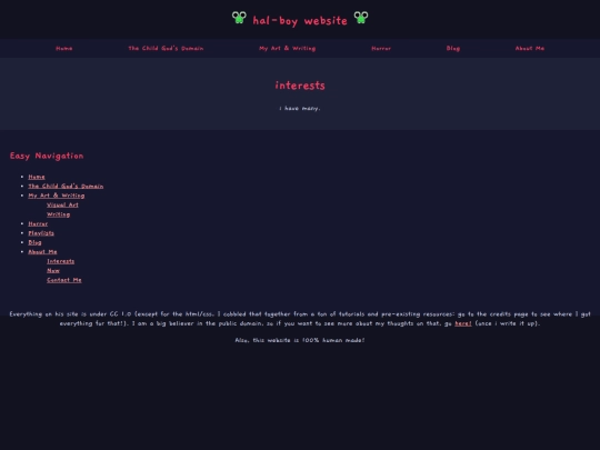 interests screenshot