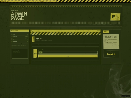 admin/admin screenshot