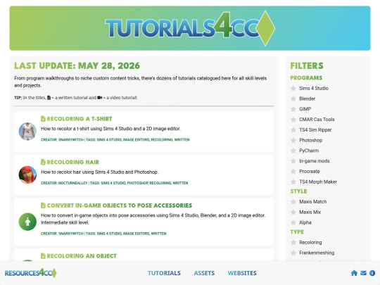 tutorials screenshot