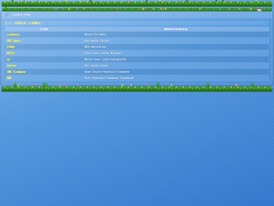links screenshot