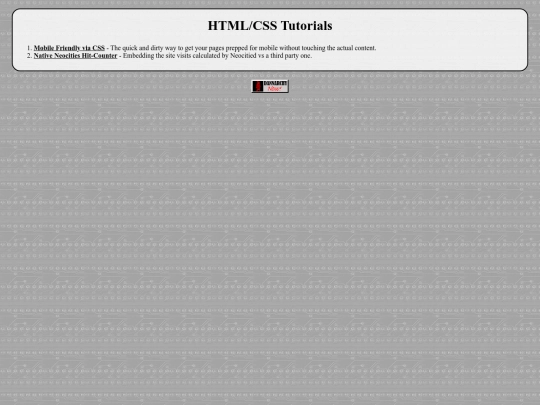 HTML/CSS Tutorials