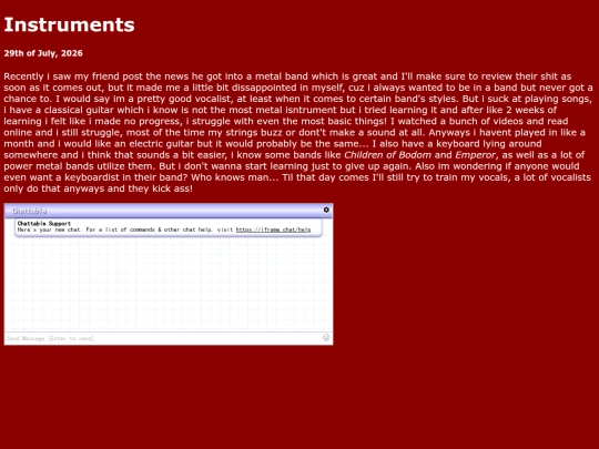 blogs/instruments screenshot