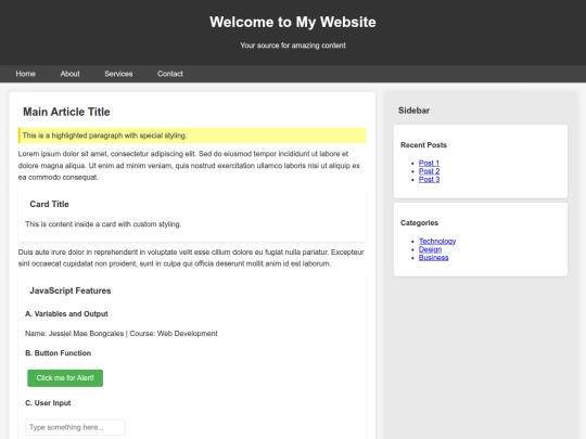 Website screenshot