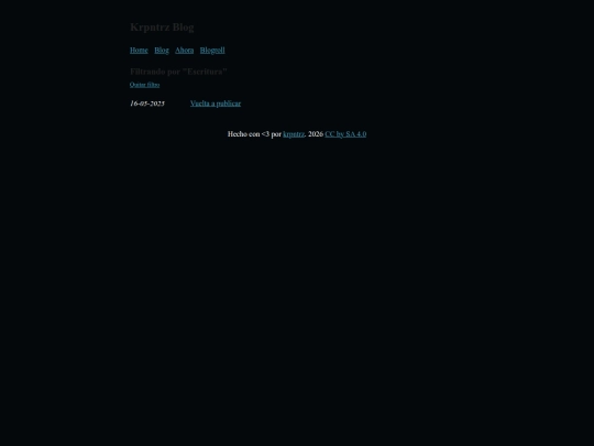 blog/escritura screenshot