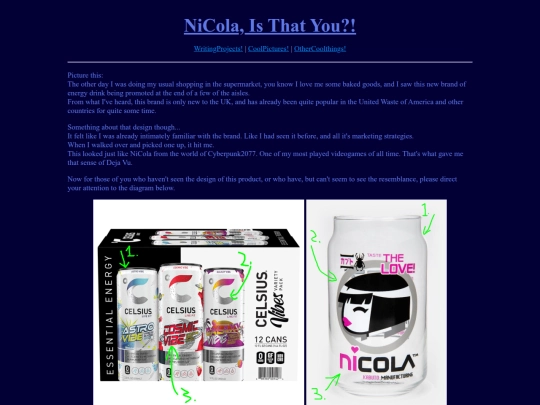 WritingProjects/NiColaBlog screenshot