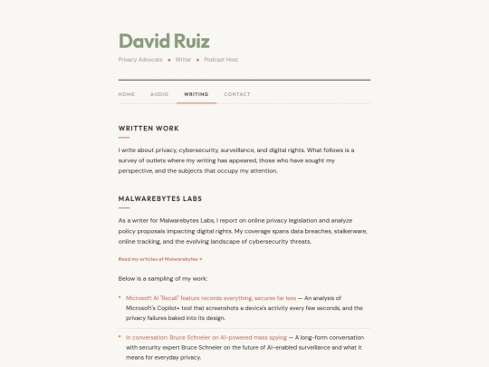 Website screenshot