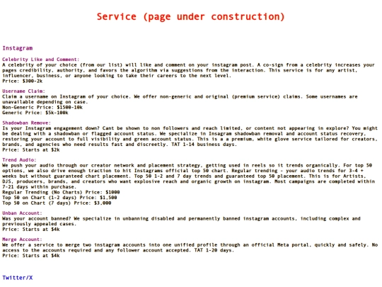 service screenshot