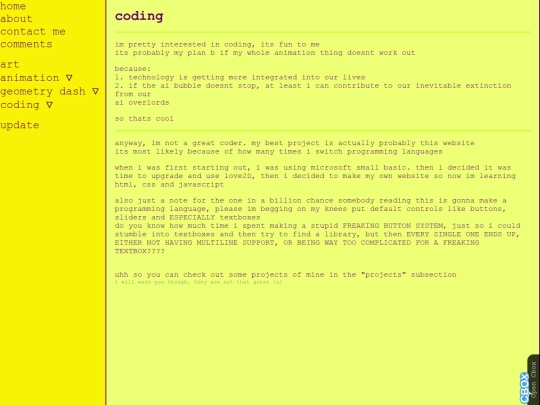 coding/info screenshot