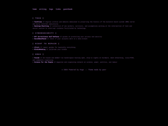 links screenshot