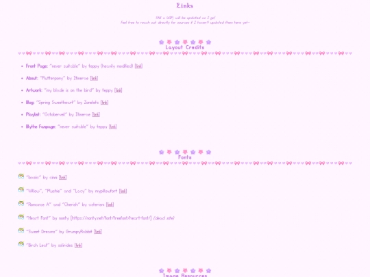 links screenshot