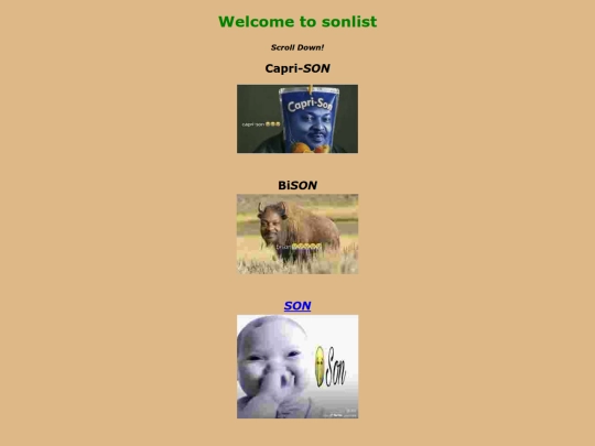 sonlist screenshot