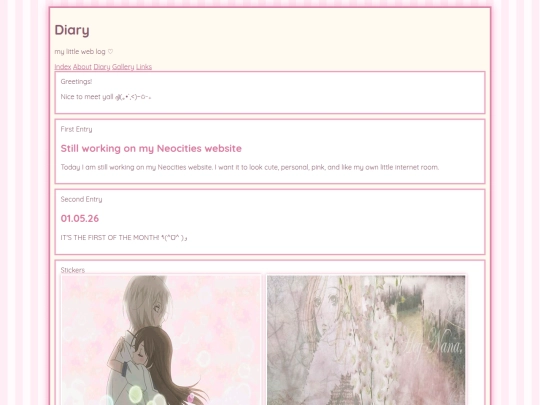 diary screenshot
