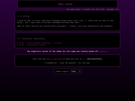 main/blog screenshot