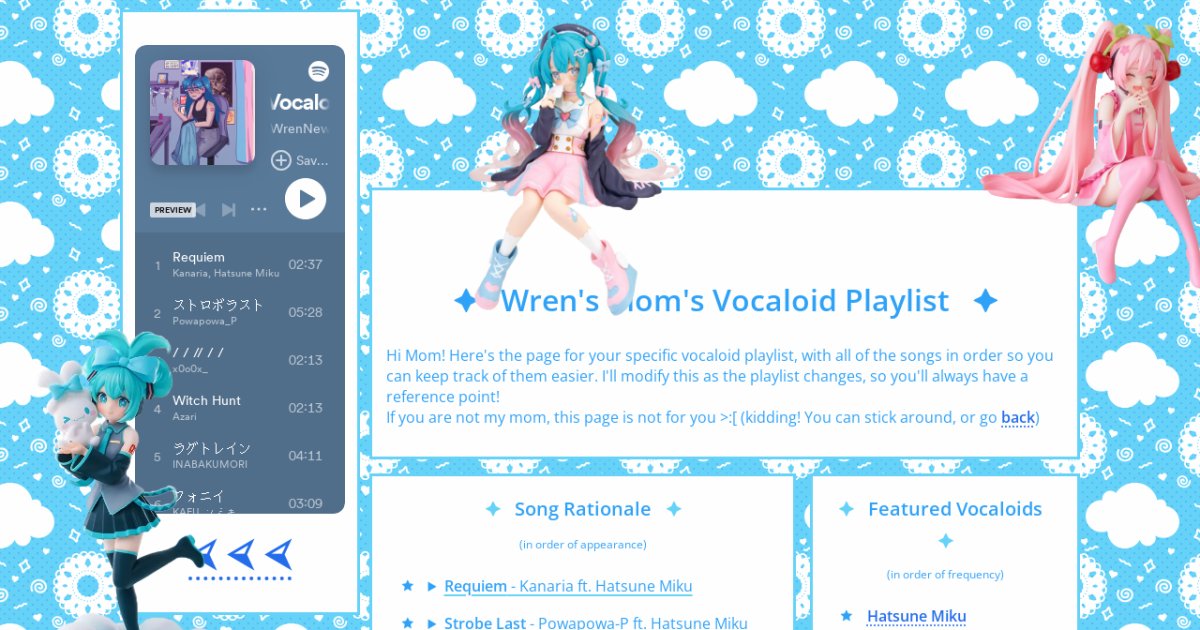 Mom's Vocaloid Playlist