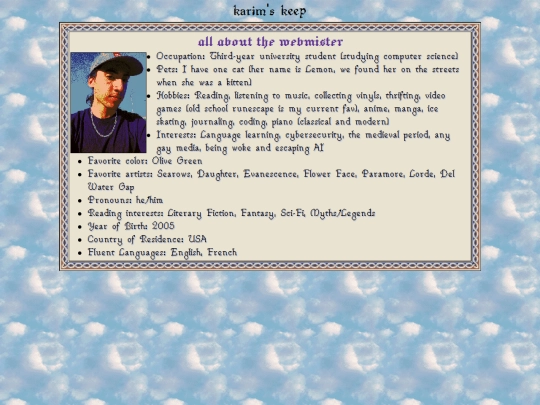 pages/about-me screenshot