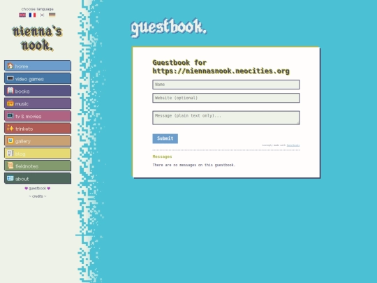 guestbook screenshot
