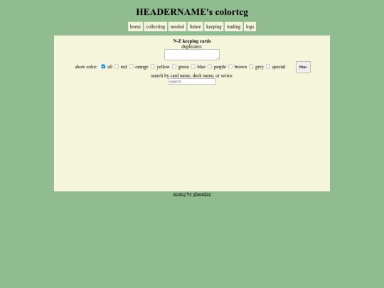 module/keepingcardsN-Z screenshot