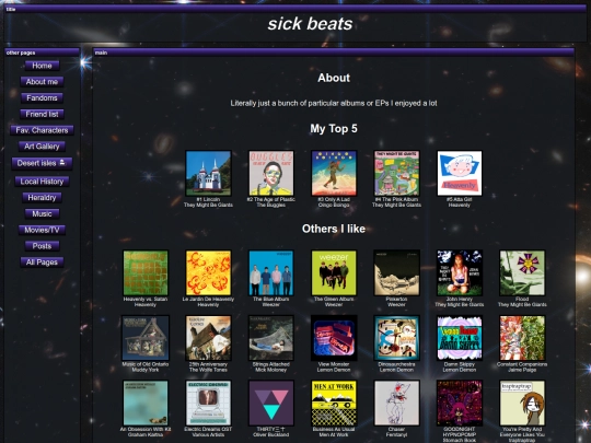 albums screenshot