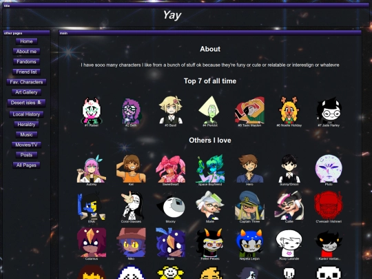 favouritecharacters screenshot