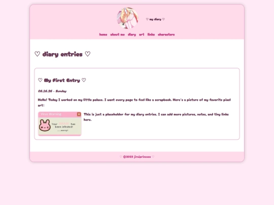 diary screenshot