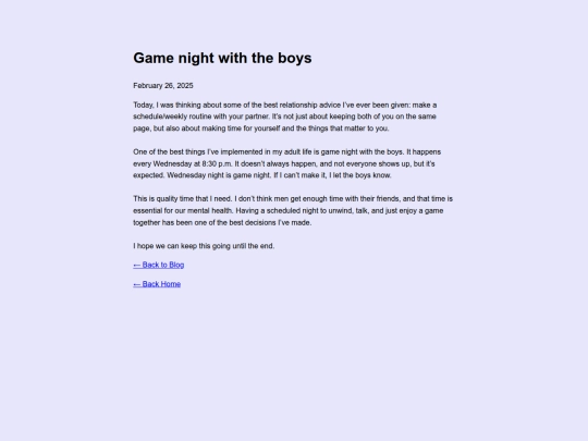 Blog/Gamenight screenshot