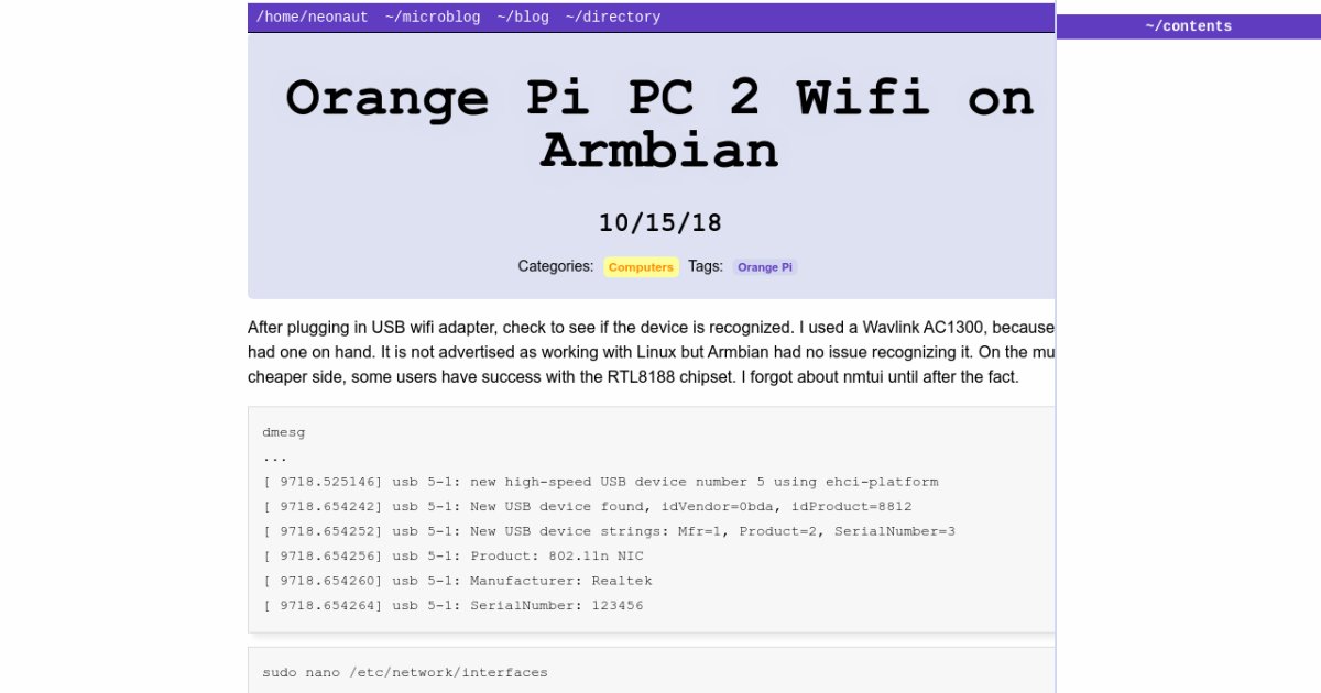 Orange Pi PC 2 Wifi on Armbian