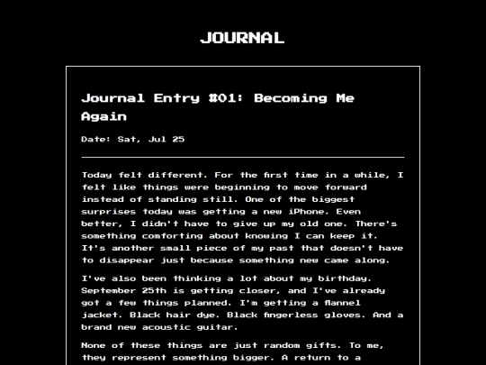 journal screenshot