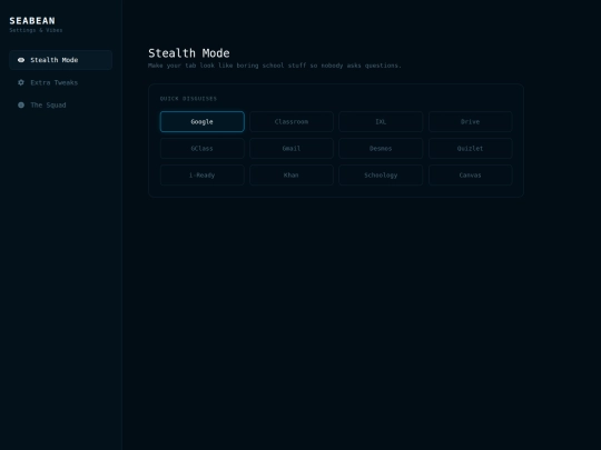 setting screenshot