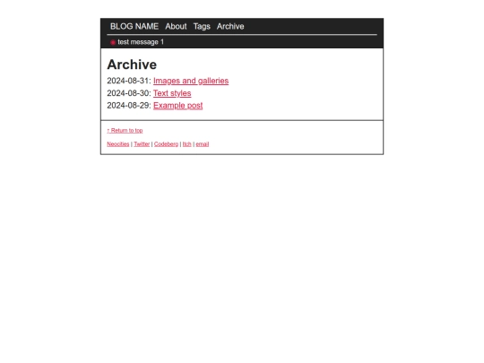 blog/archive screenshot