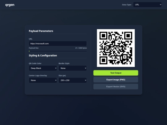 codedemos/projects/qrgen screenshot