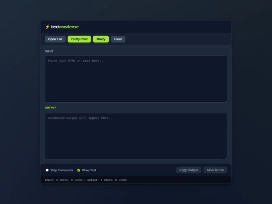 projects/widgets/textcondense screenshot