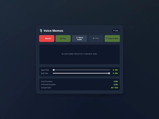 projects/widgets/voicememo screenshot