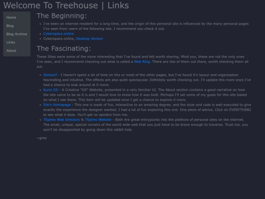 links screenshot