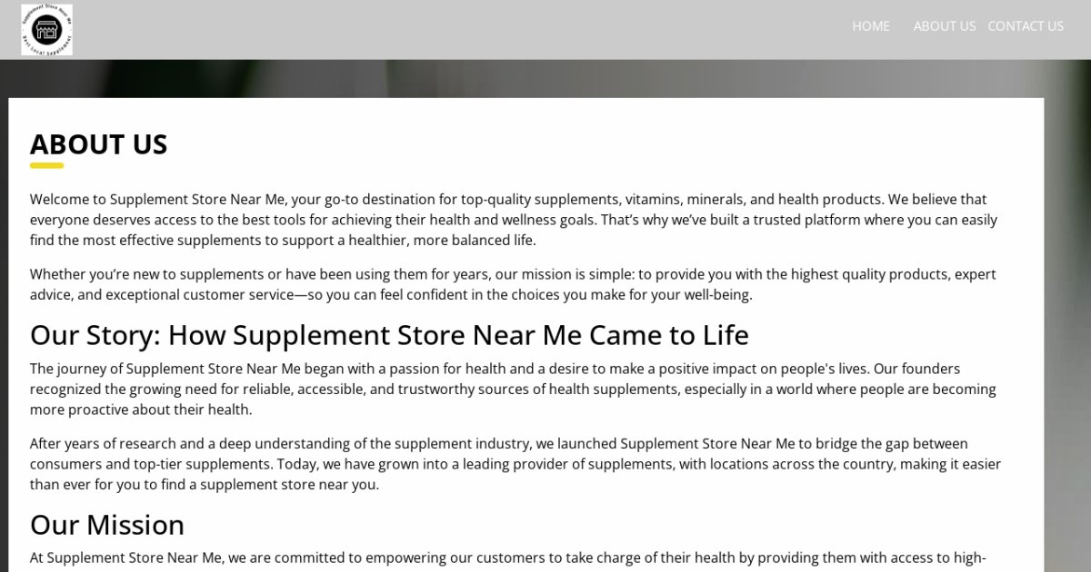 Find the Best Supplement Store Near Me Health & Wellness