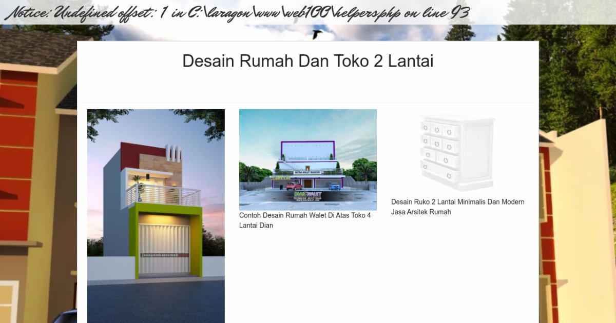 Desain Rumah Dan Toko 2 Lantai