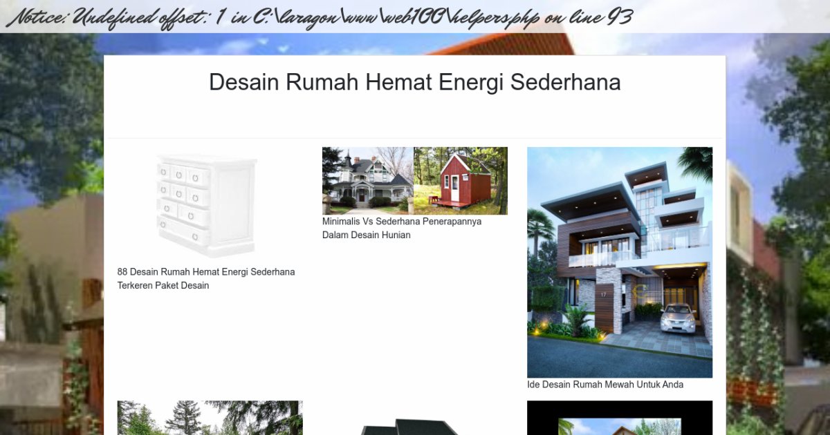 Desain Rumah Hemat Energi Sederhana