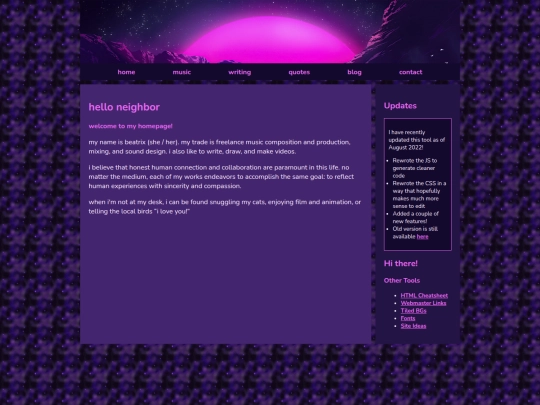 Website screenshot