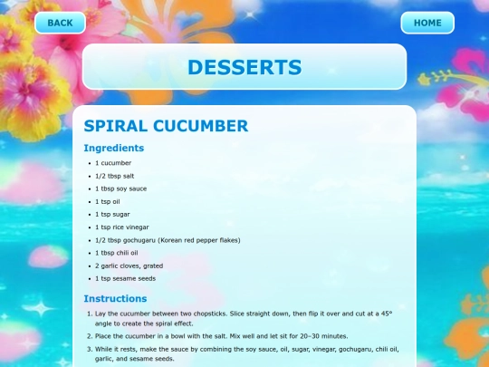 desserts screenshot