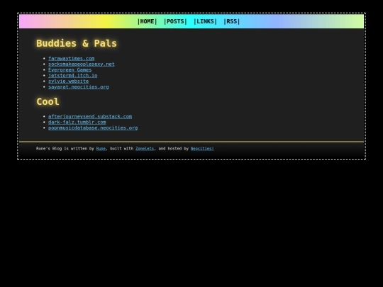 links screenshot