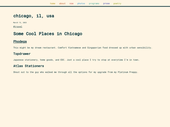prose/cool-places/chicago screenshot
