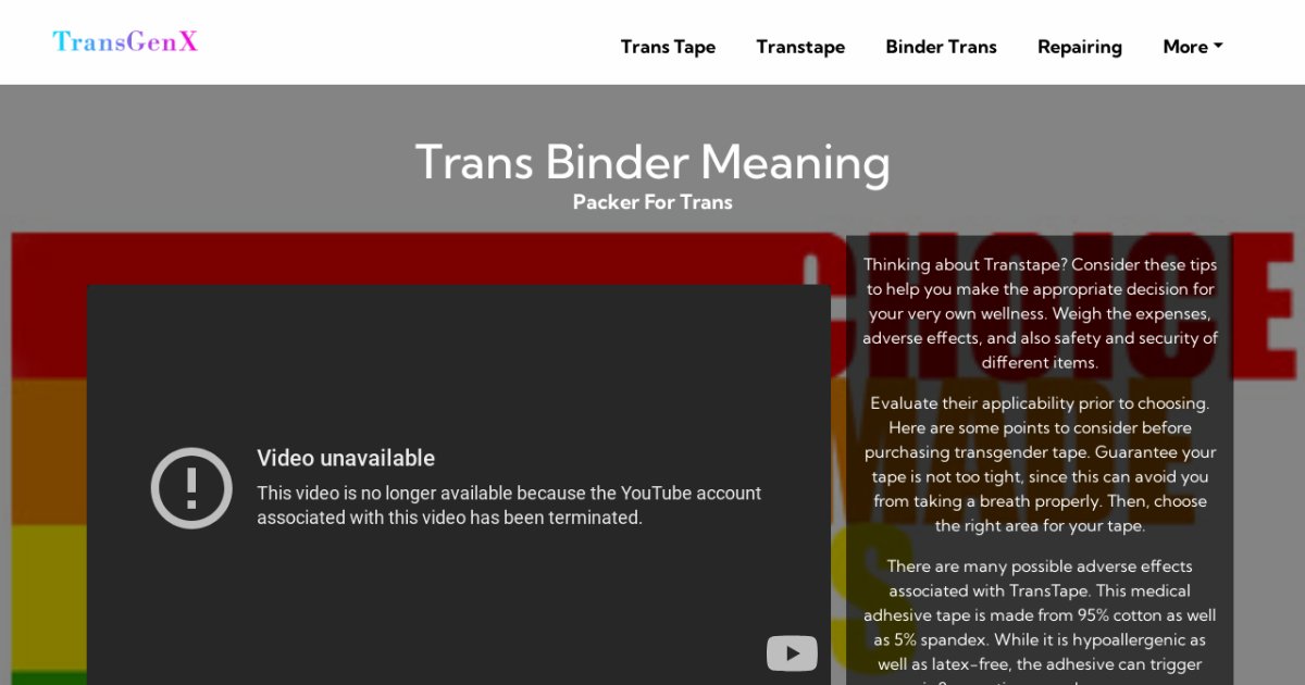 Trans Binder Meaning