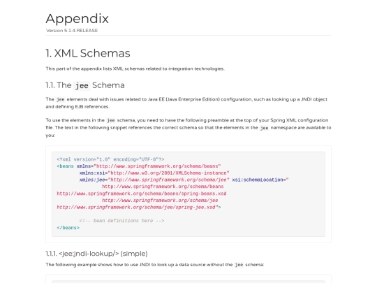 spring-framework-reference/integration-appendix screenshot