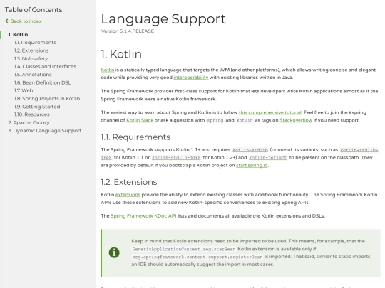spring-framework-reference/languages screenshot