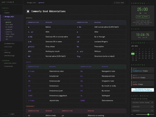 studynotes/DosageCalc screenshot