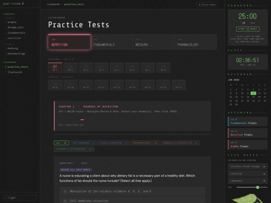 studynotes/PracticeTests screenshot