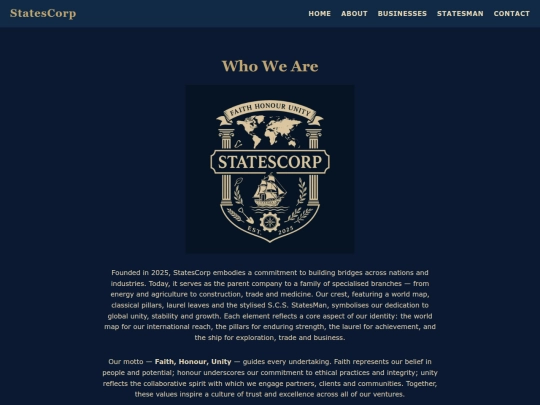 Website screenshot